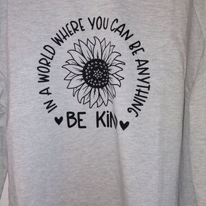 Gray Graphic Sweatshirt with Motivational Design PTP 26"